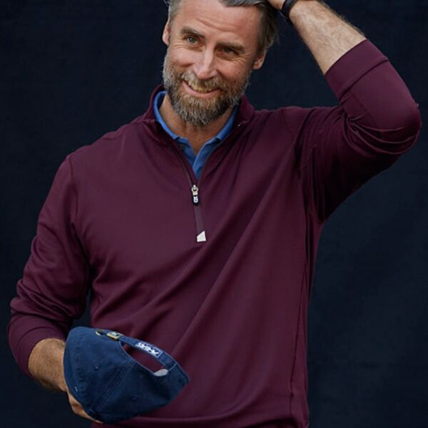 Cutter & Buck Traverse Stretch Quarter Zip Mens Pullover Thumbnail